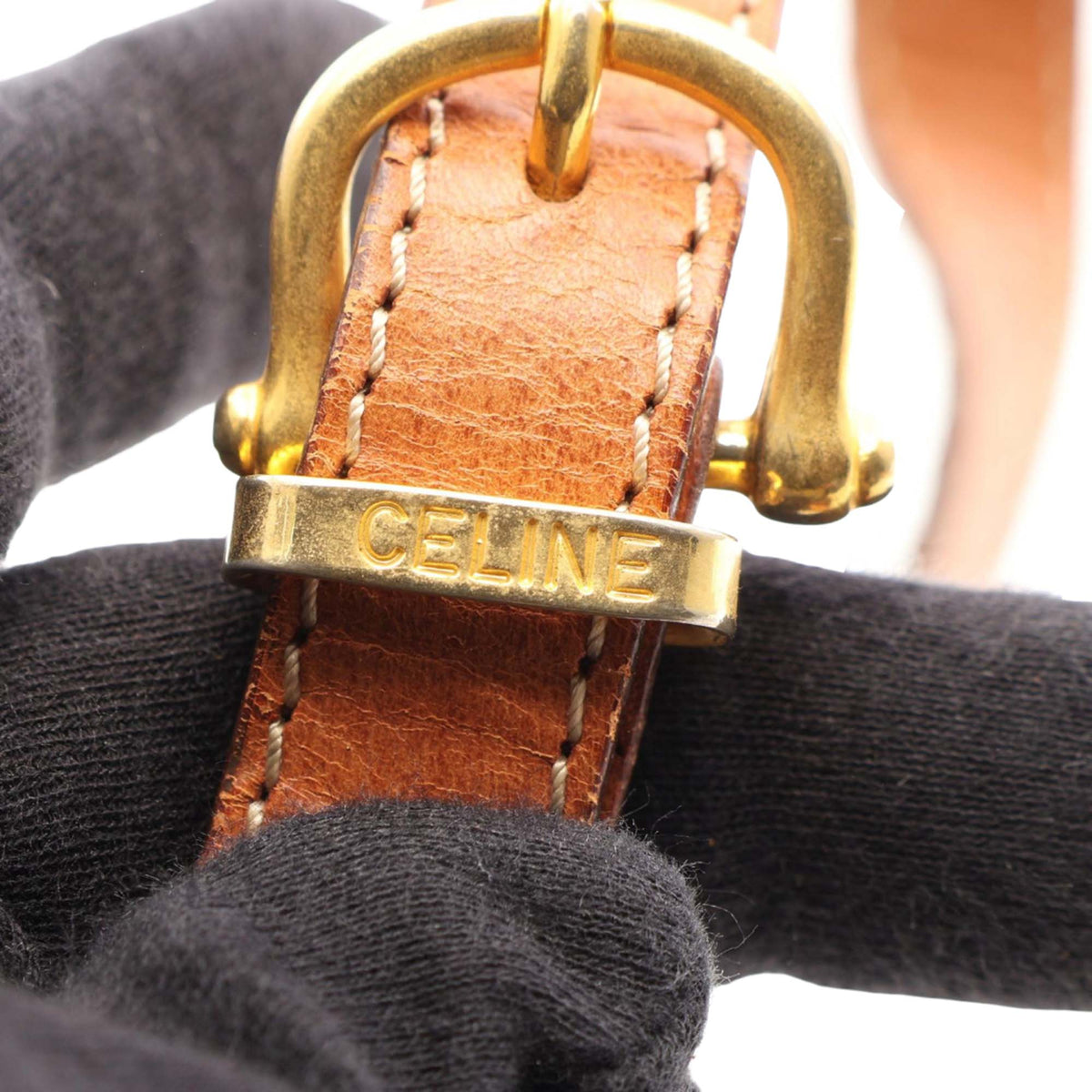 Celine Macadam Coated Canvas Crossbody — Brown