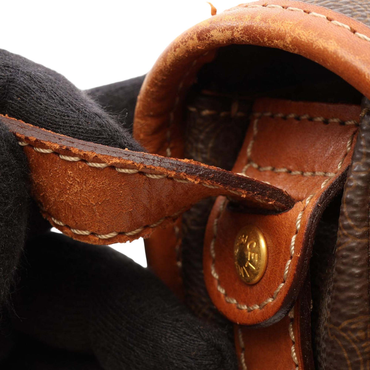 Celine Macadam Coated Canvas Crossbody — Brown