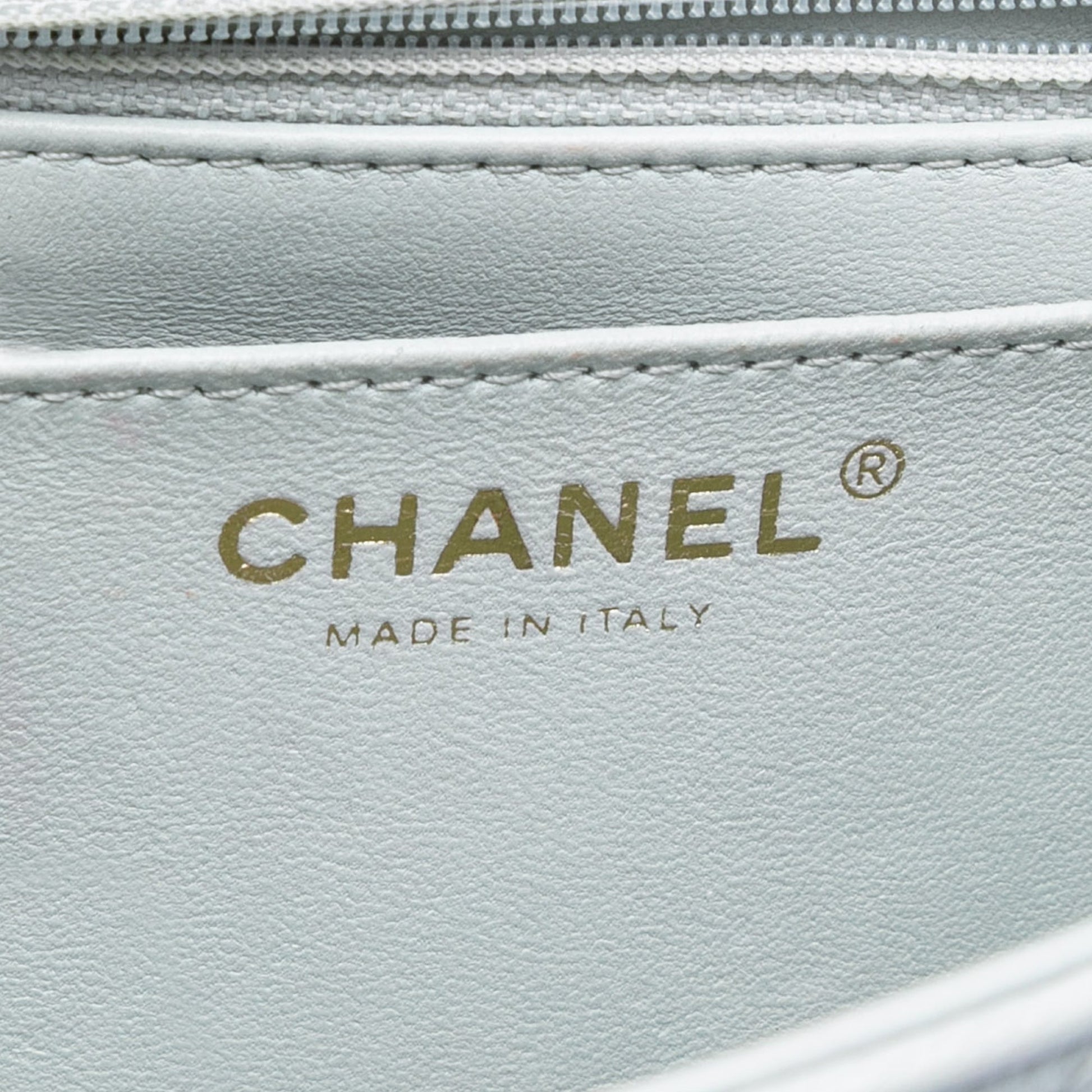 Chanel Mini Square Grained Calfskin Chain Flap