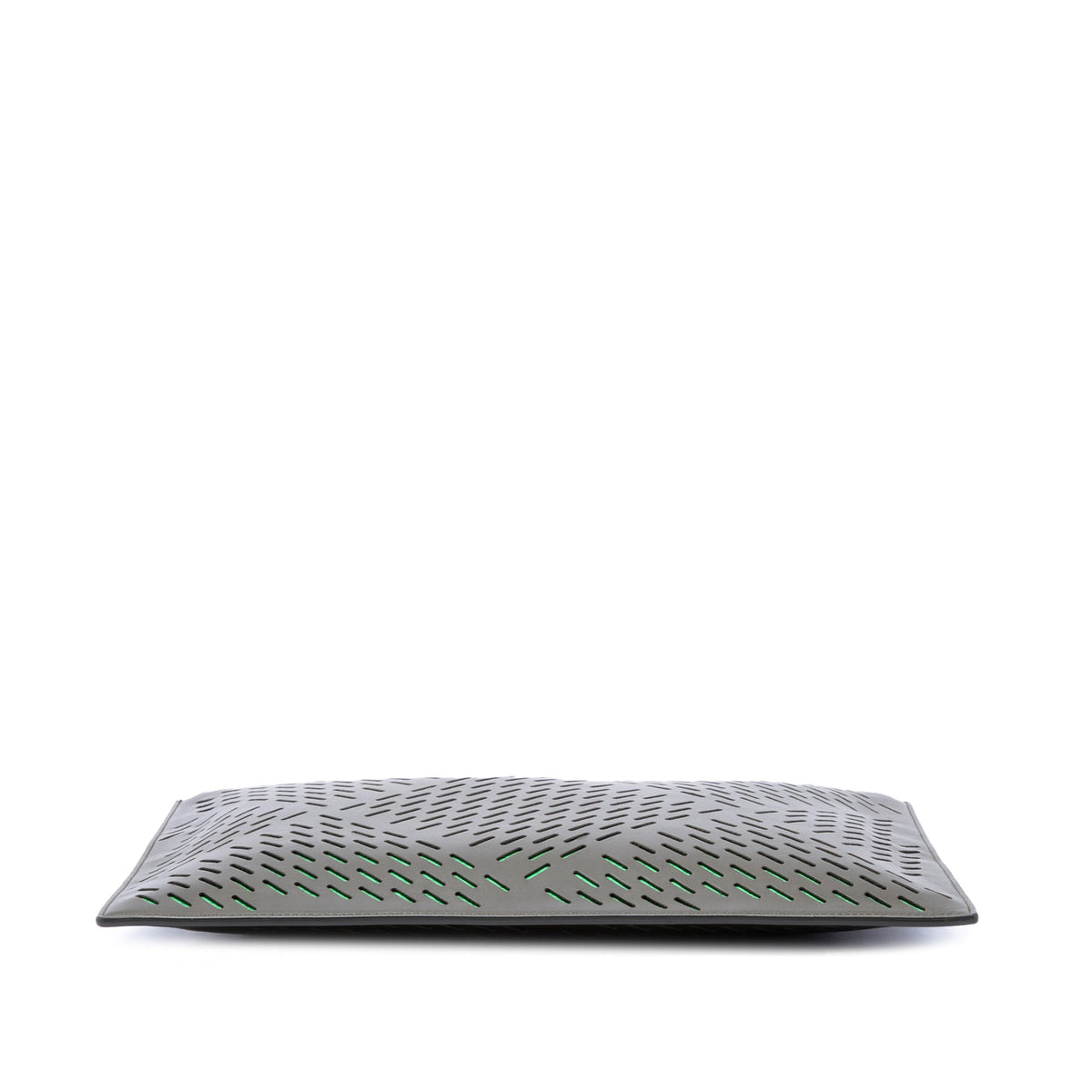 Bottega Veneta Perforated Leather Clutch — Brown