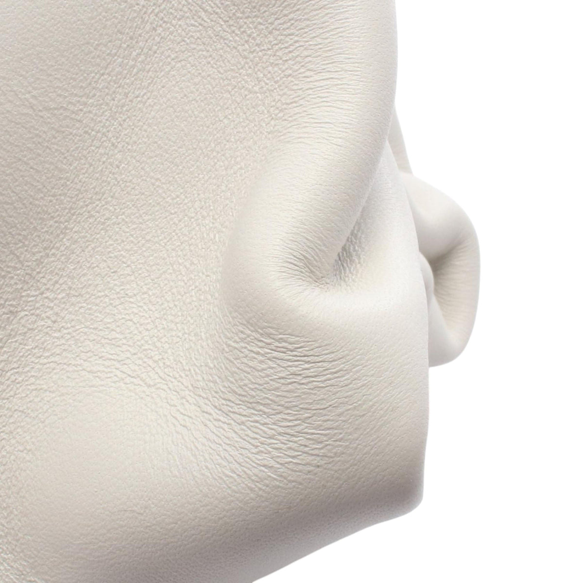 Bottega Veneta Lambskin Trine Fold Over Clutch — White