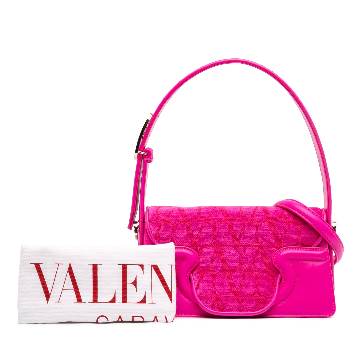 Valentino La Petit Leather Trimmed Toile Deuxieme Iconographe Satchel