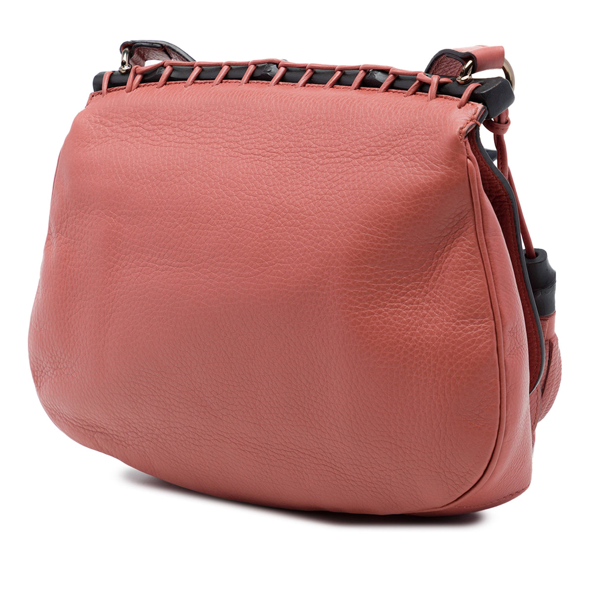 Gucci Medium Leather Bamboo Nouveau Fringe Crossbody — Pink
