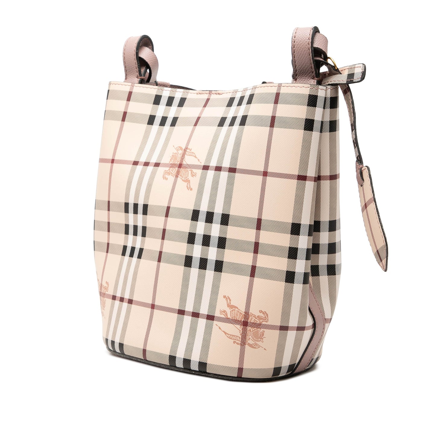 Burberry Haymarket Check Coated Canvas Lorne Bucket Bag