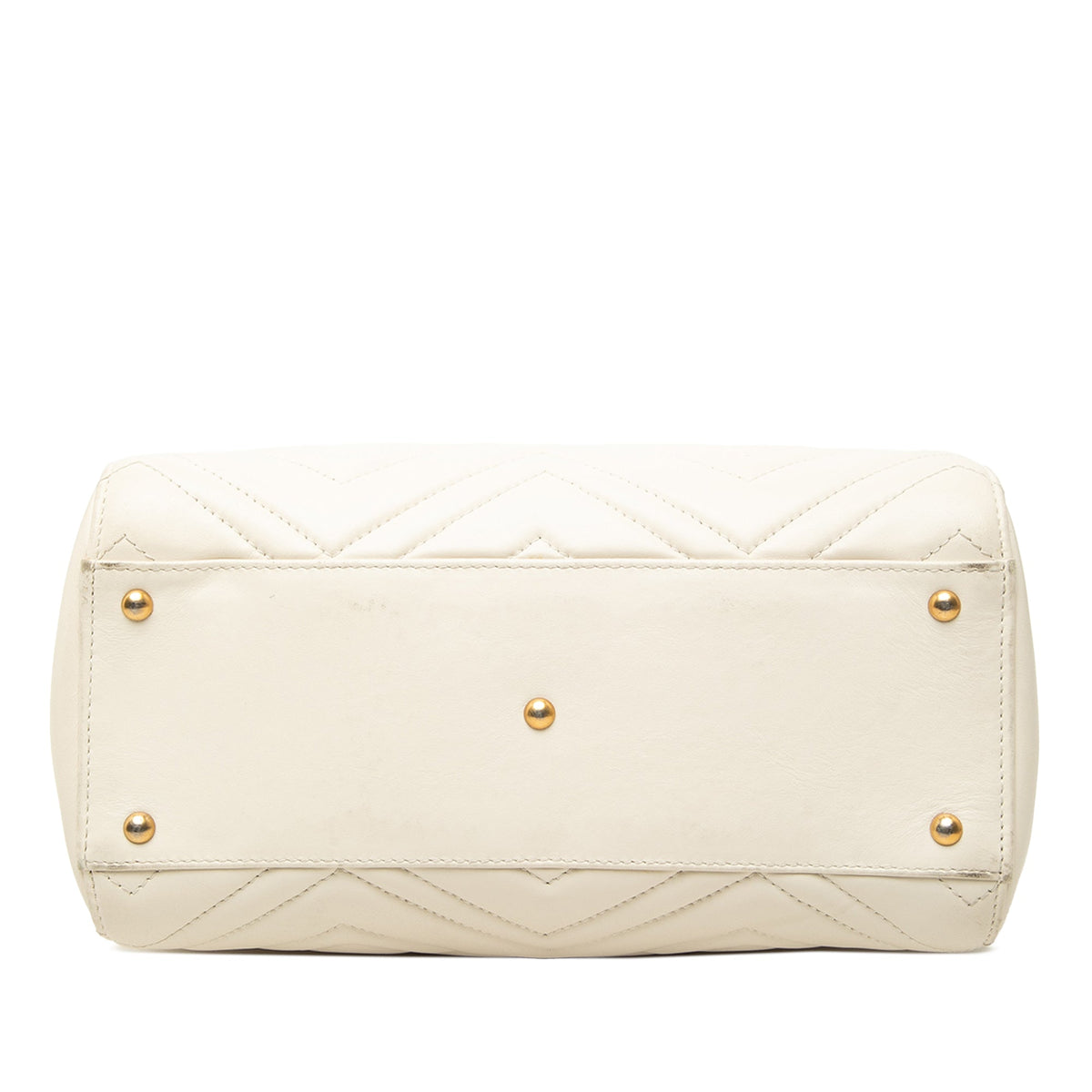 Gucci Small GG Marmont Matelasse Calfskin Satchel — White