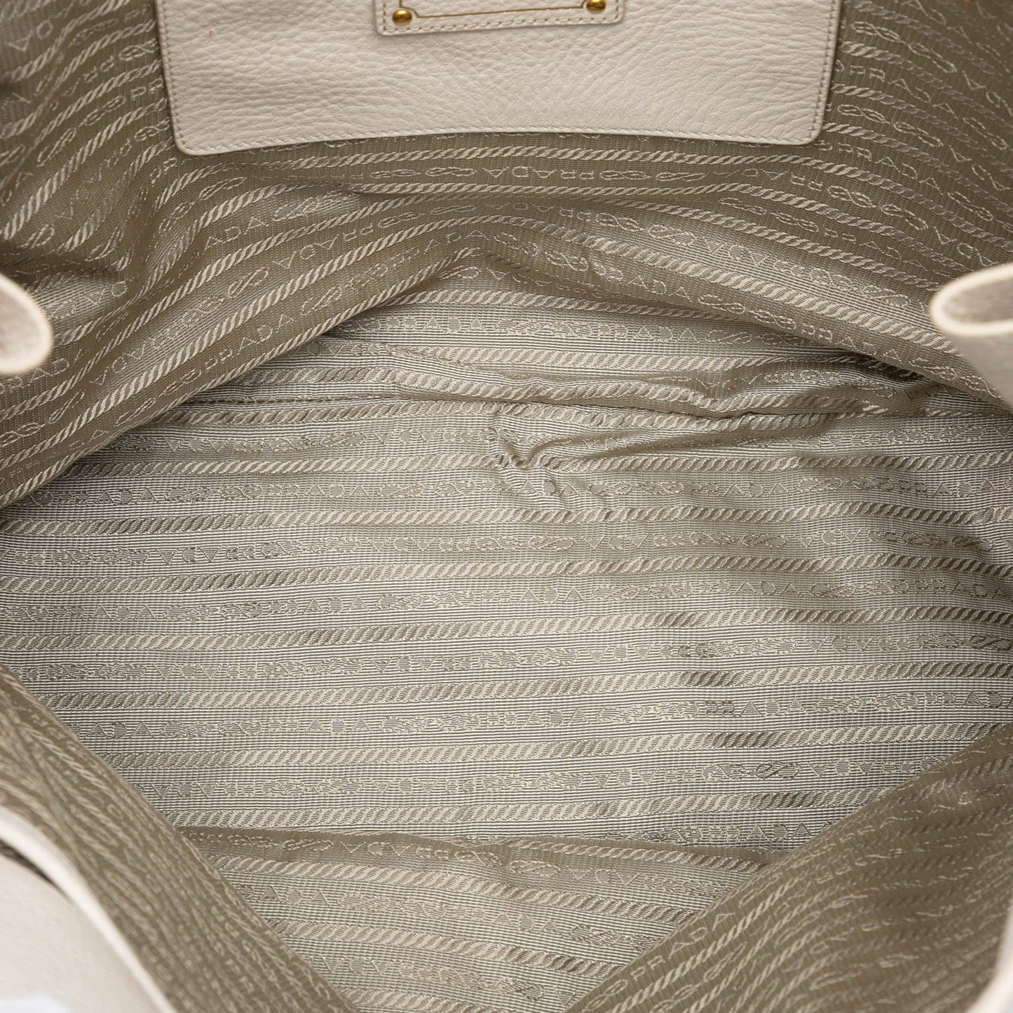Prada Vitello Daino Side Zip Open Convertible Tote