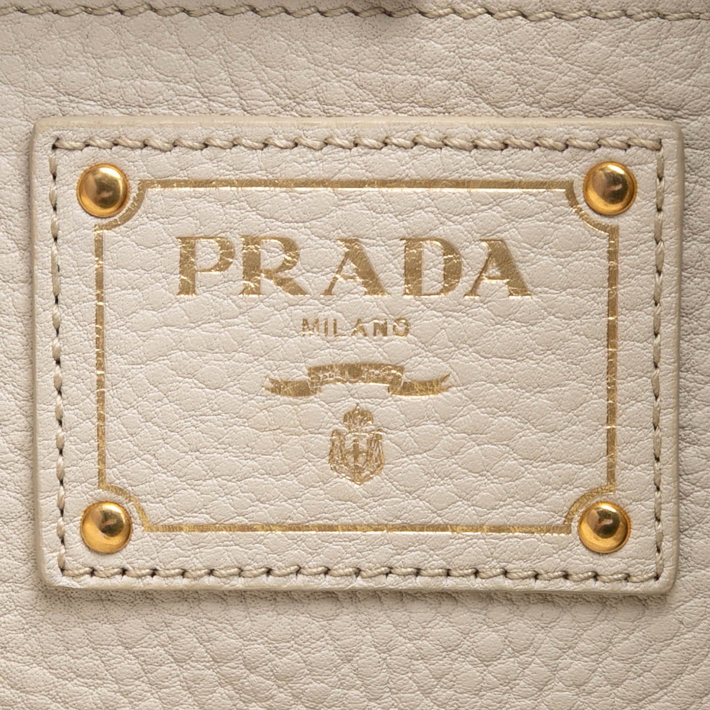 Prada Vitello Daino Side Zip Open Convertible Tote