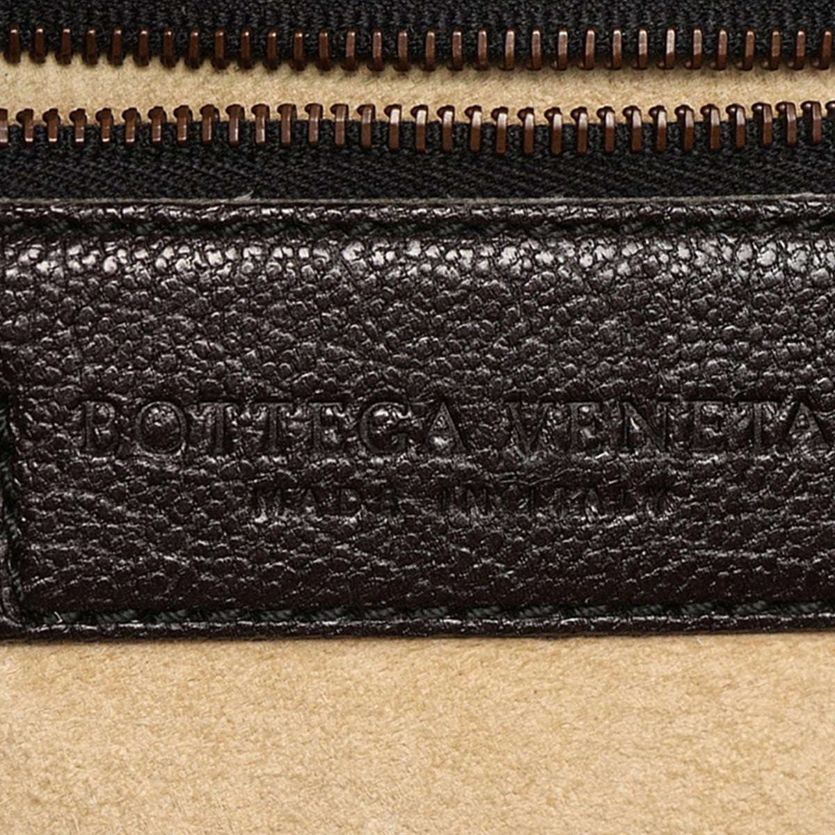 Bottega Veneta Leather Intrecciato Handbag — Black