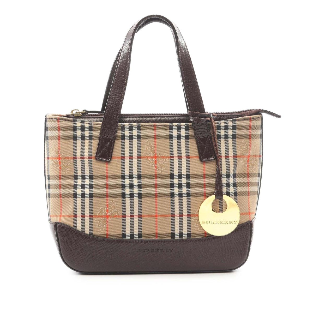 Burberry Haymarket Check Canvas Handbag