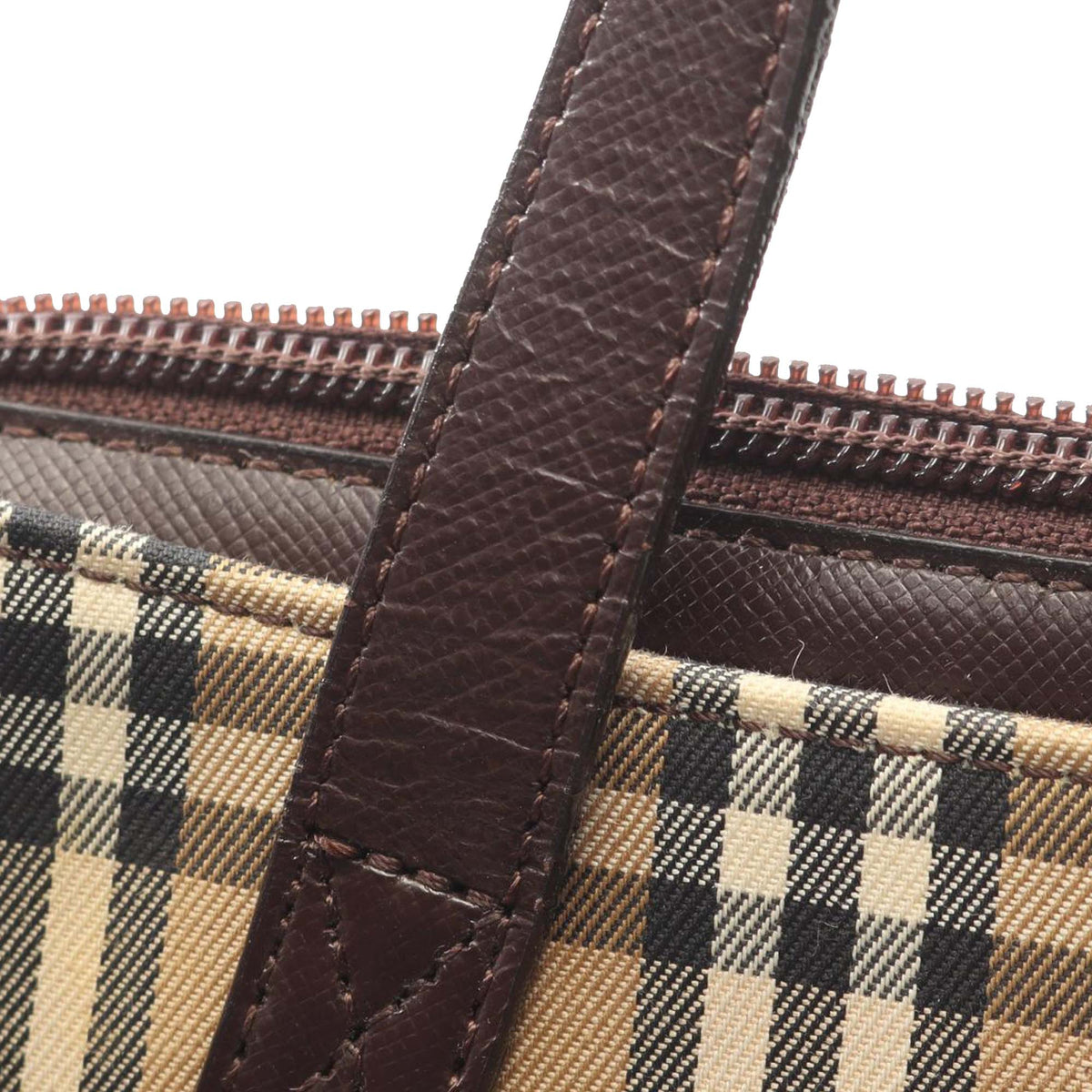 Burberry Haymarket Check Canvas Handbag