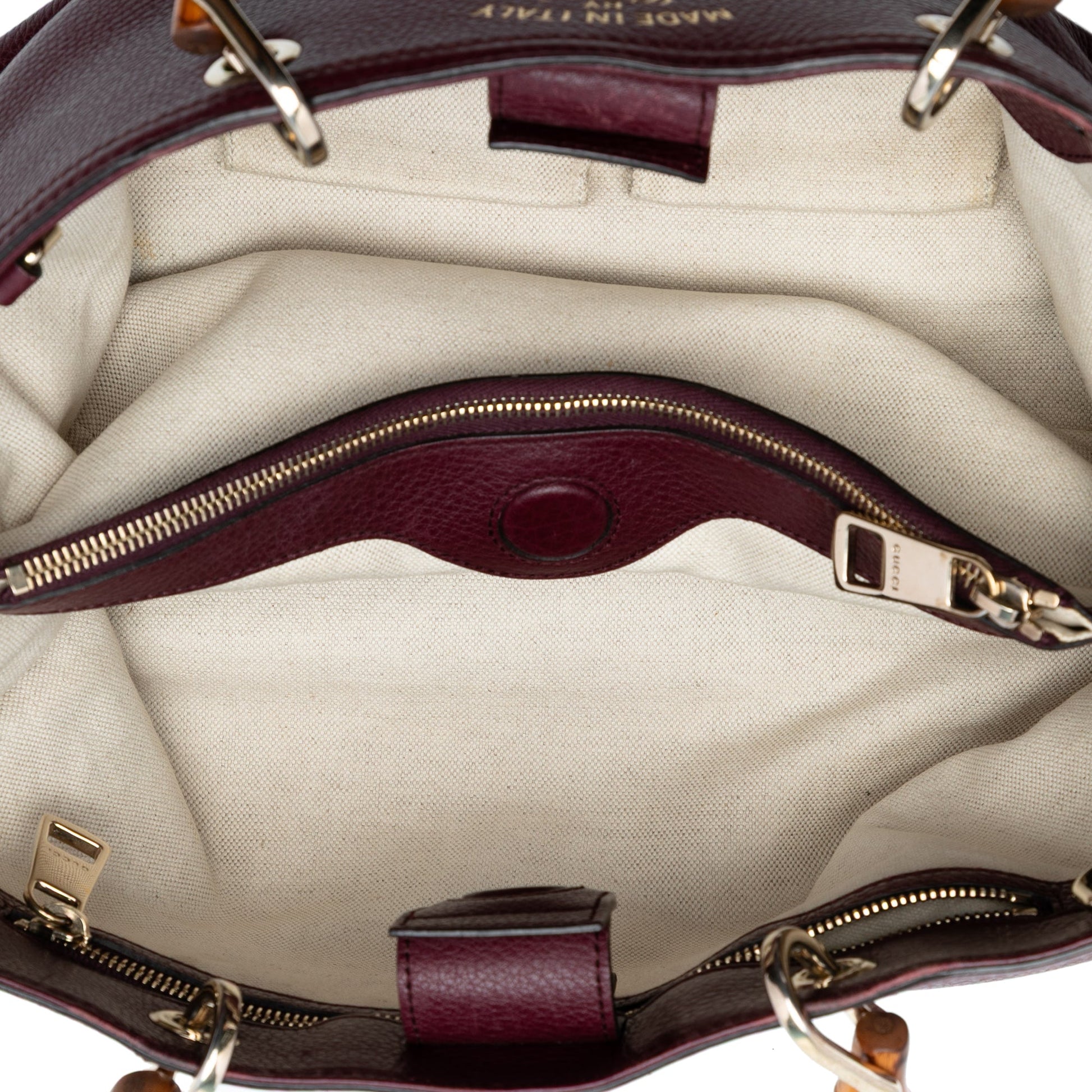 Gucci Medium Calfskin Bamboo Shopper Satchel