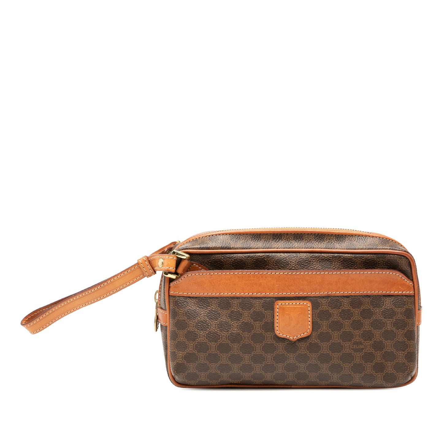 Celine Macadam Coated Canvas Clutch