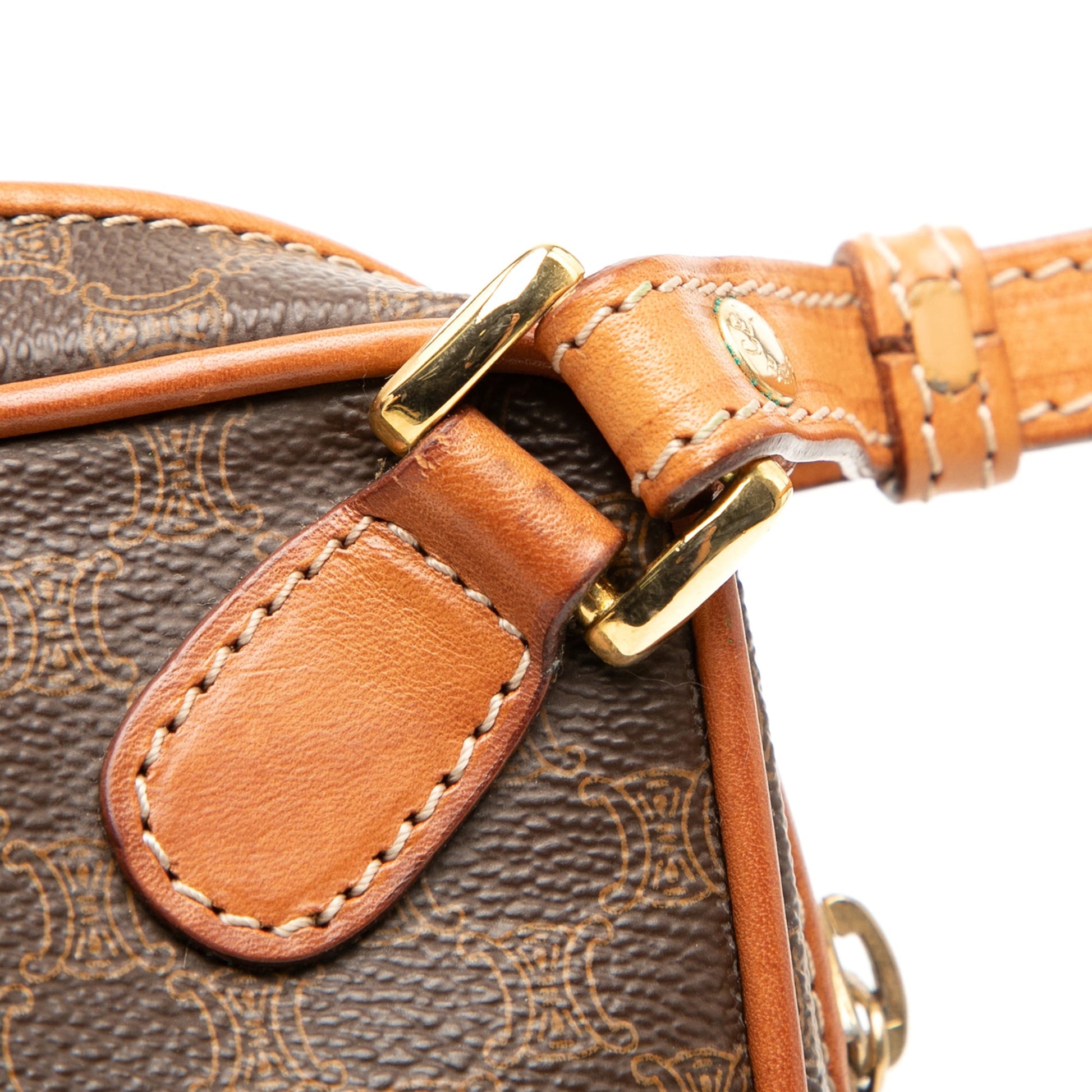 Celine Macadam Coated Canvas Clutch