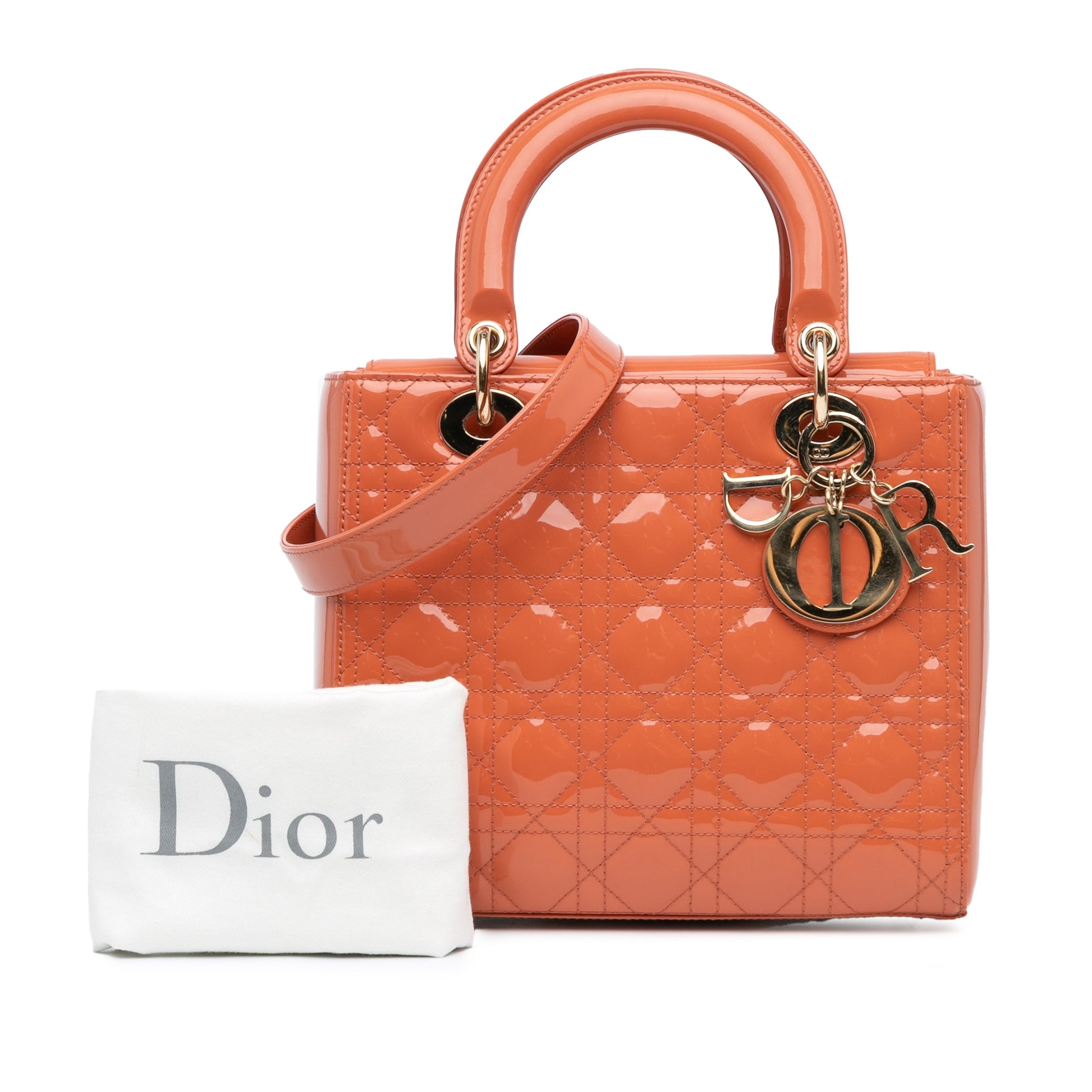 Dior Medium Patent Cannage Lady Dior