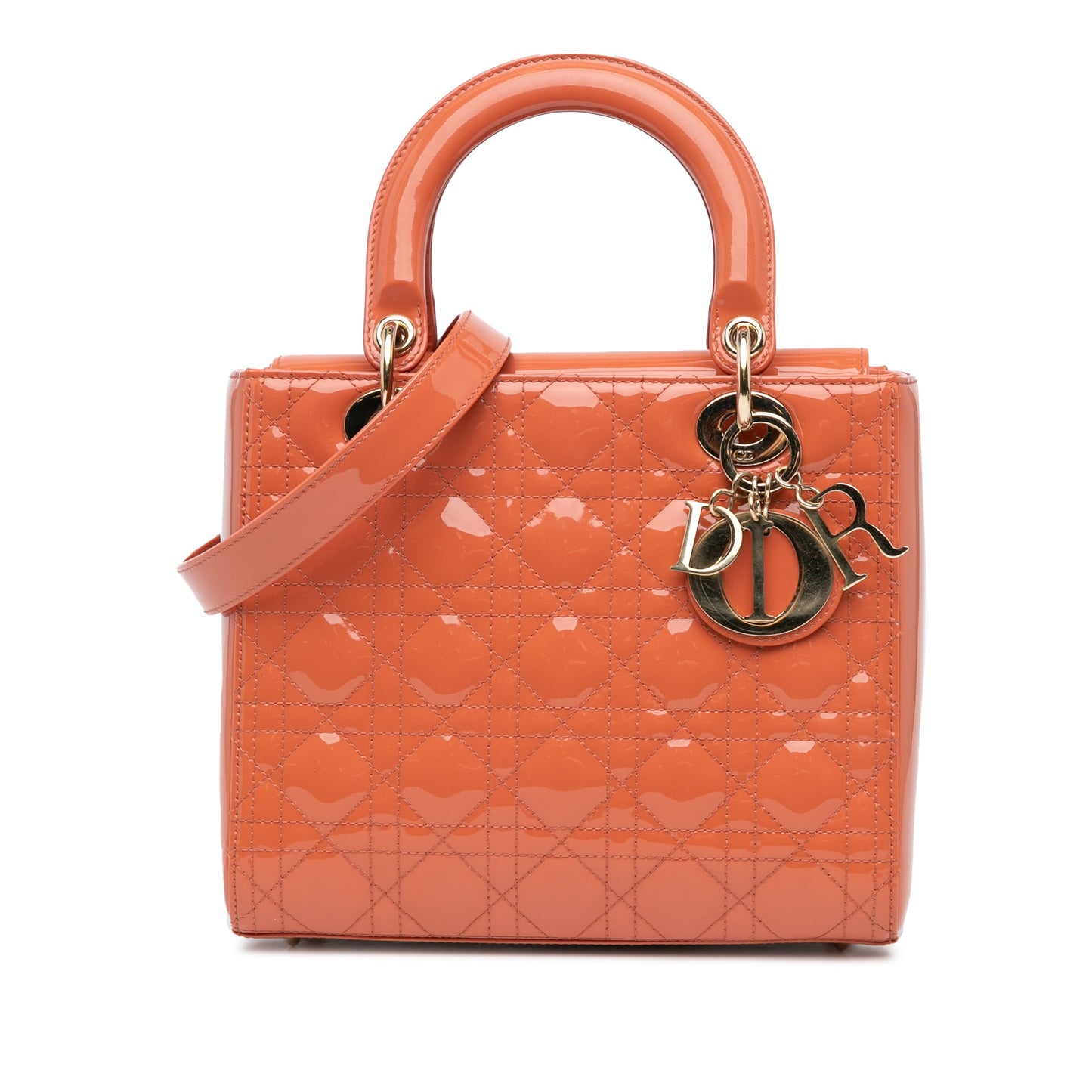 Dior Medium Patent Cannage Lady Dior
