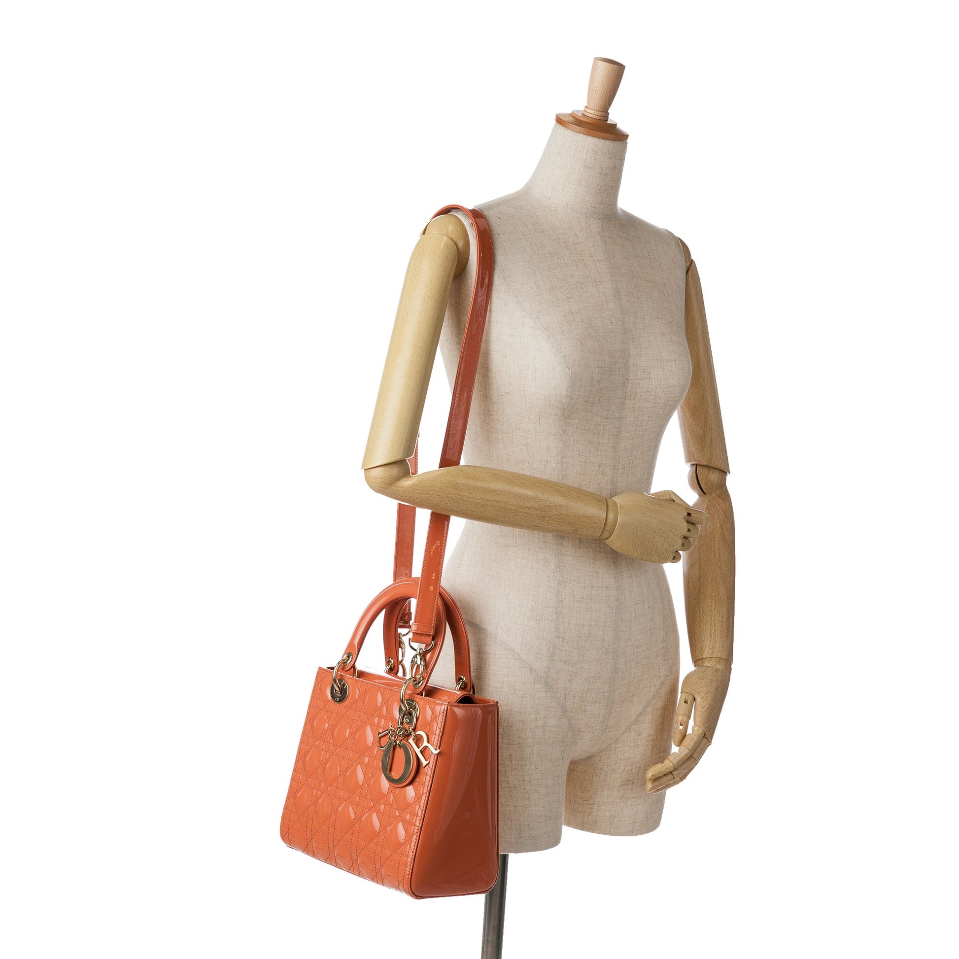 Dior Medium Patent Cannage Lady Dior
