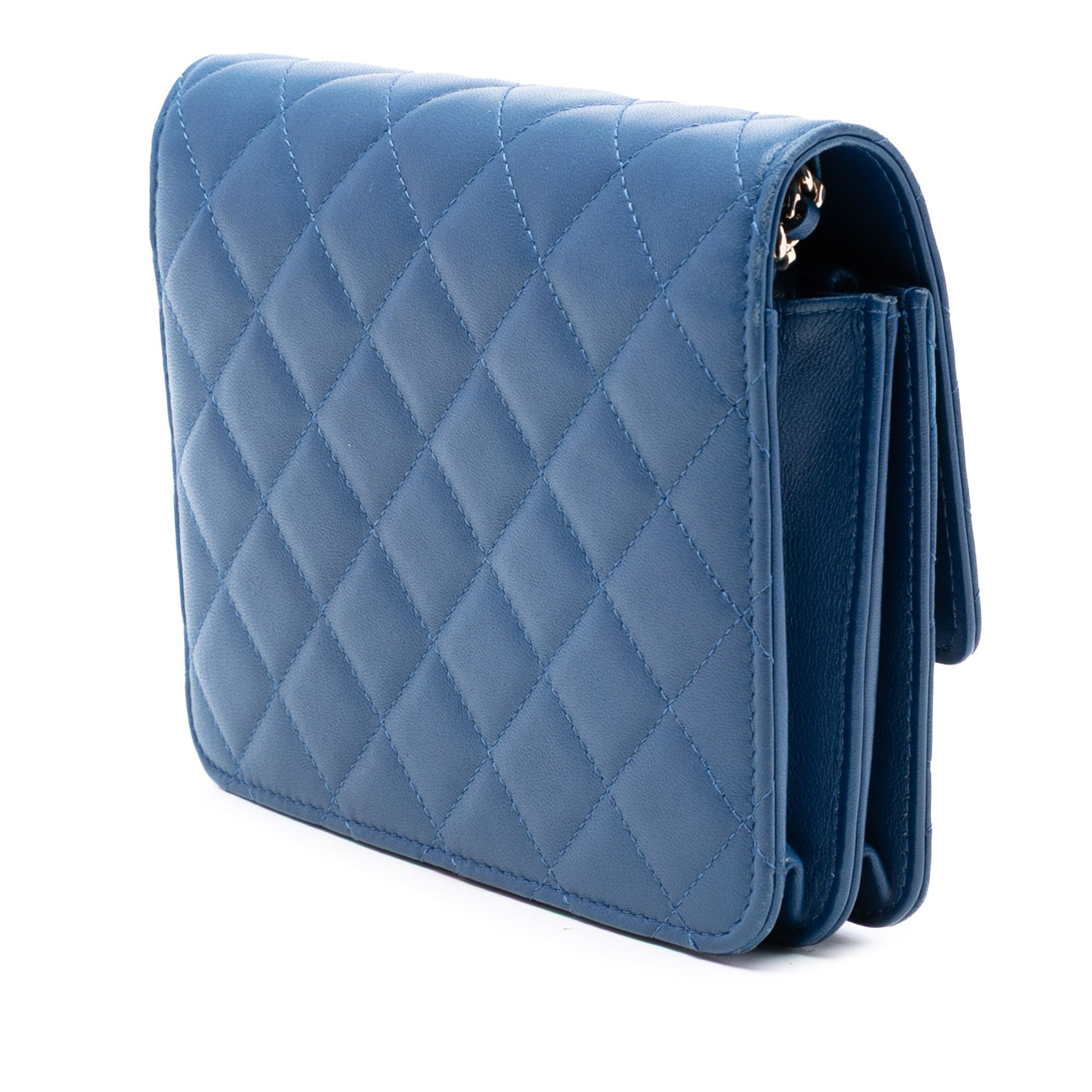 CC Square Quilted Lambskin Wallet on Chain