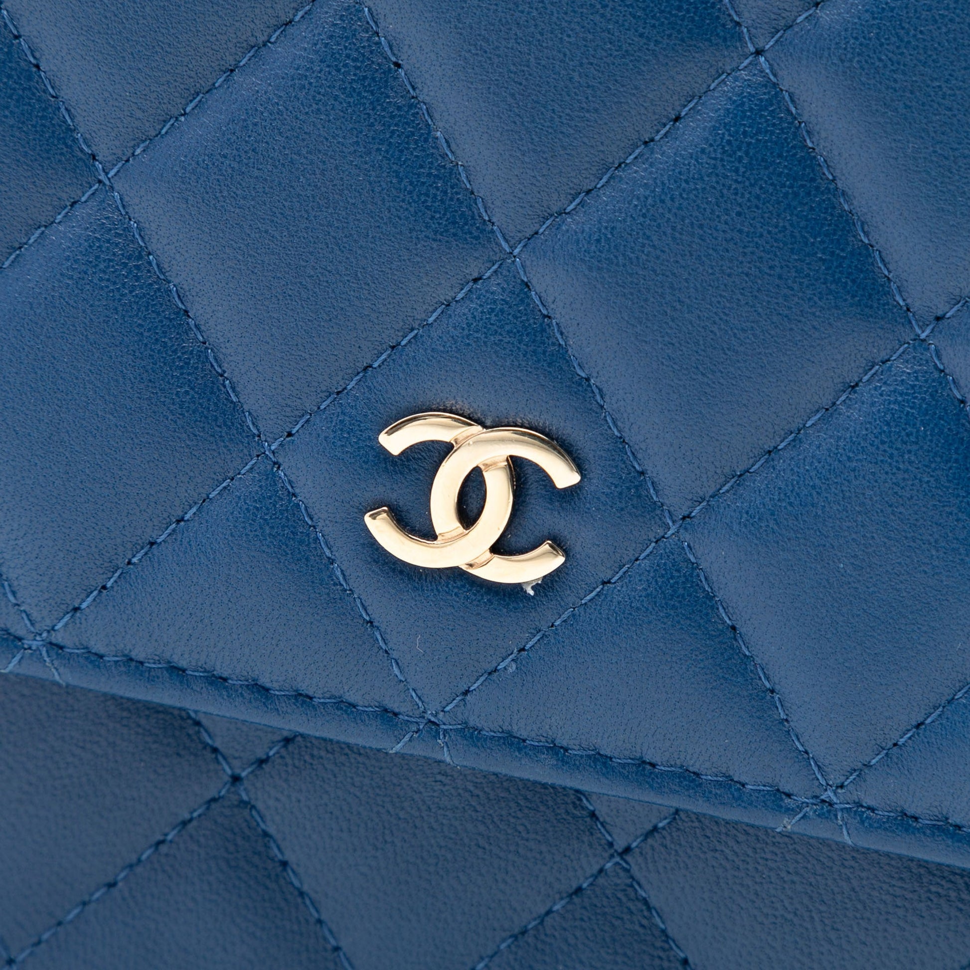 CC Square Quilted Lambskin Wallet on Chain