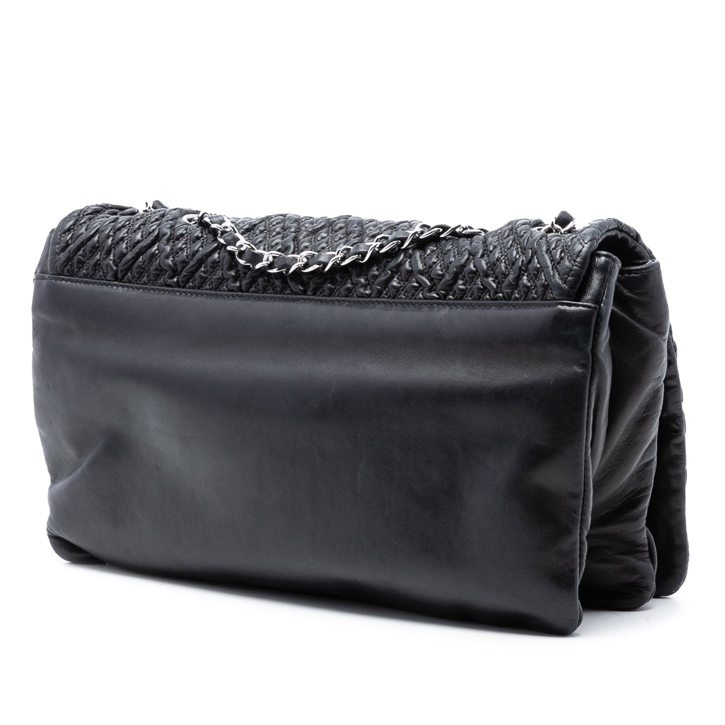 Chanel CC Quilted Astrakhan Single Flap