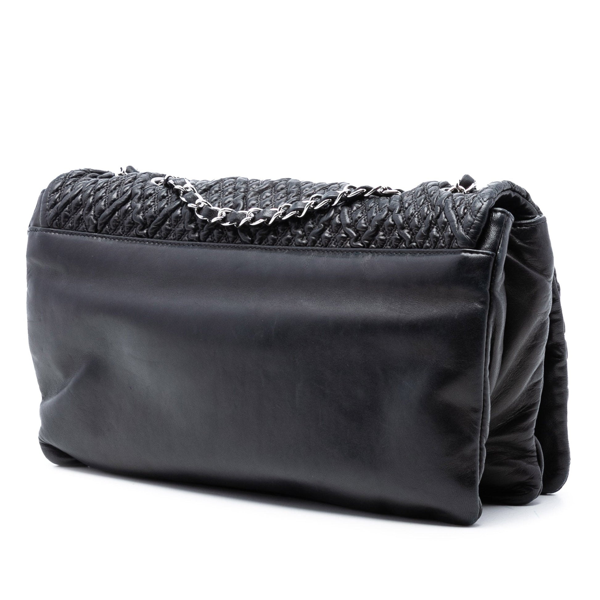 Chanel CC Quilted Astrakhan Single Flap