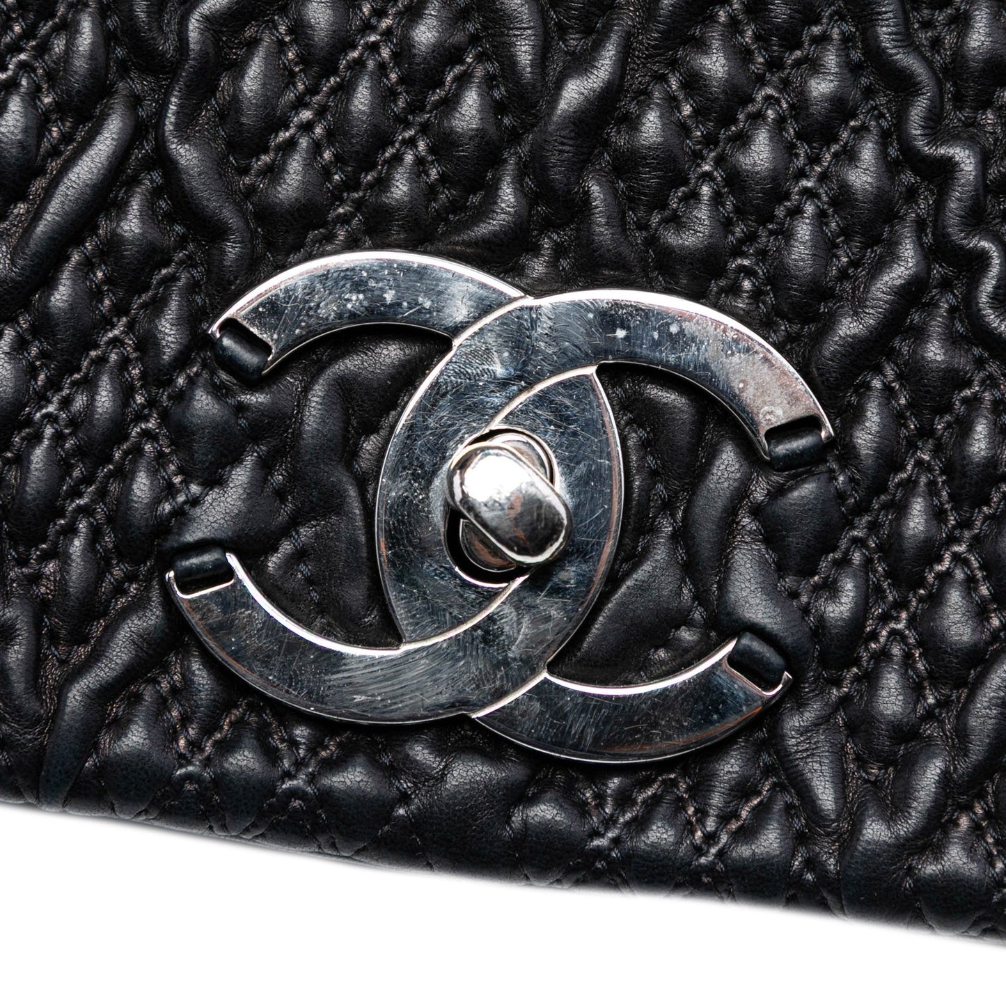 Chanel CC Quilted Astrakhan Single Flap