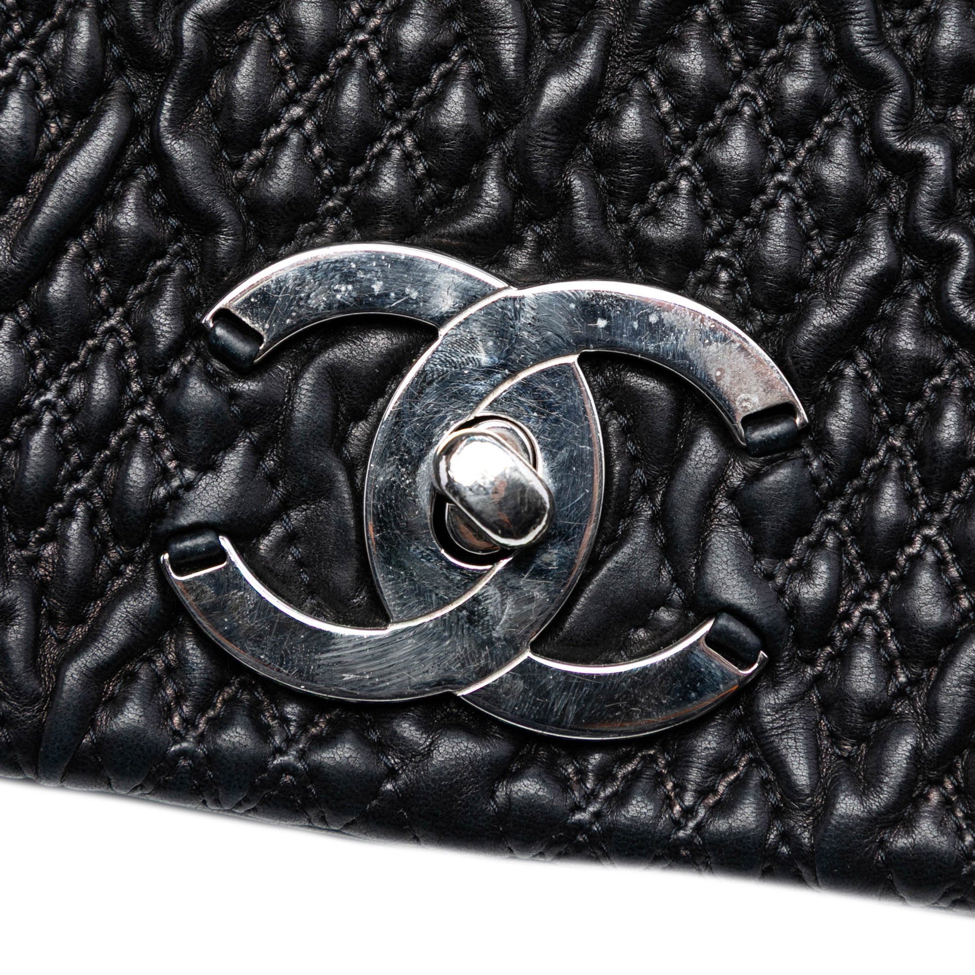 Chanel CC Quilted Astrakhan Single Flap
