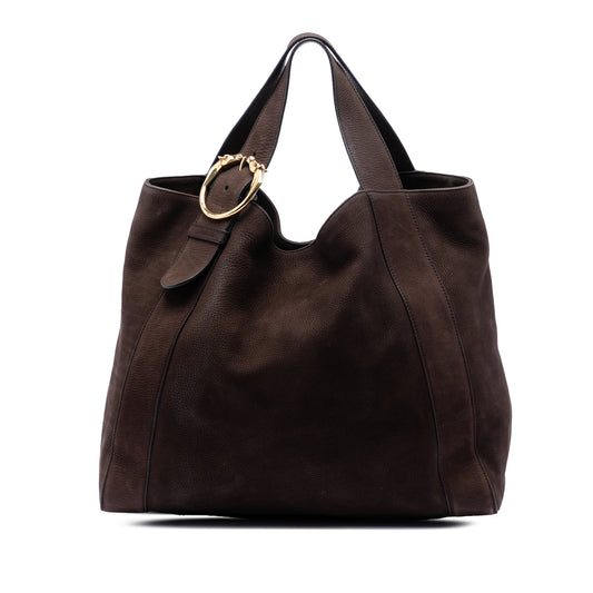 Gucci Large Nubuck Ribot Horse Head Tote