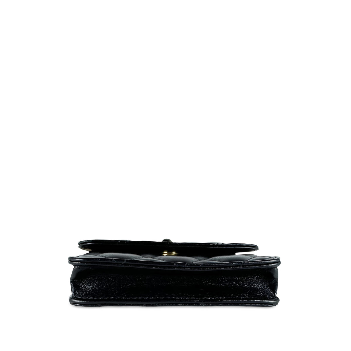 Chanel Mini Quilted Lambskin Resin Pearl Chain Flap — Black