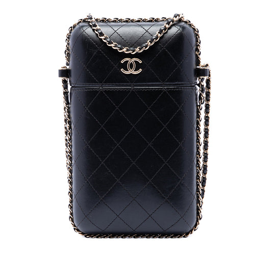Chanel CC Quilted Lambskin Chain Around Phone Holder