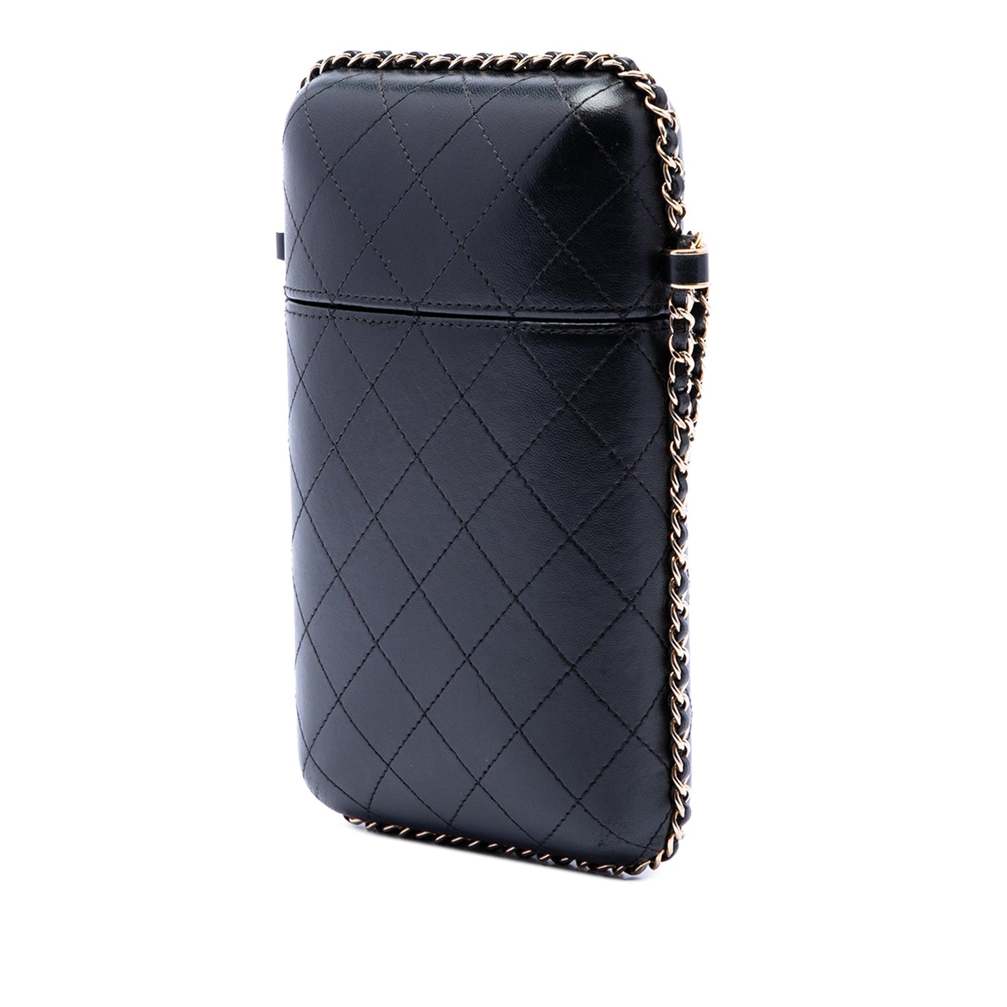 Chanel CC Quilted Lambskin Chain Around Phone Holder