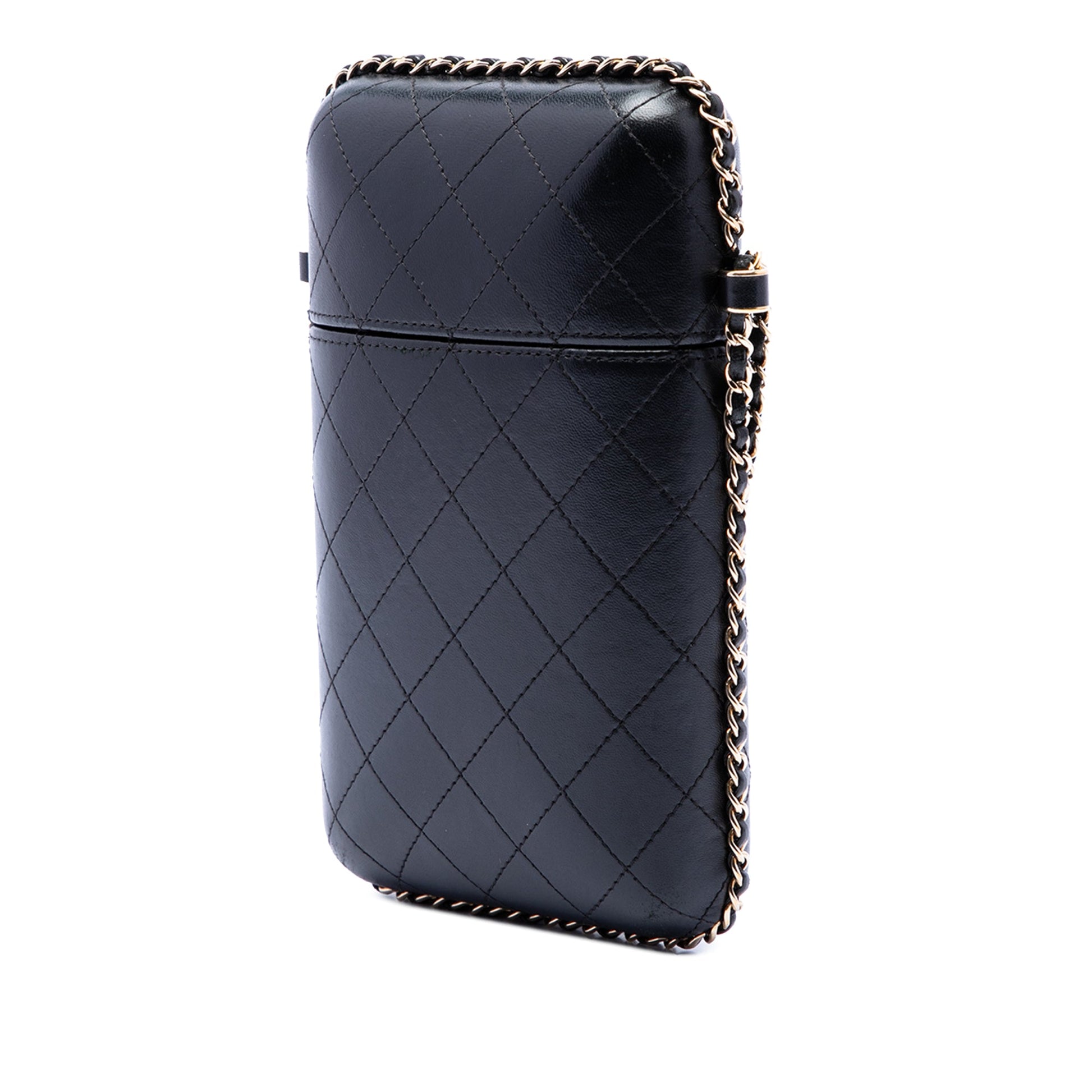 Chanel CC Quilted Lambskin Chain Around Phone Holder