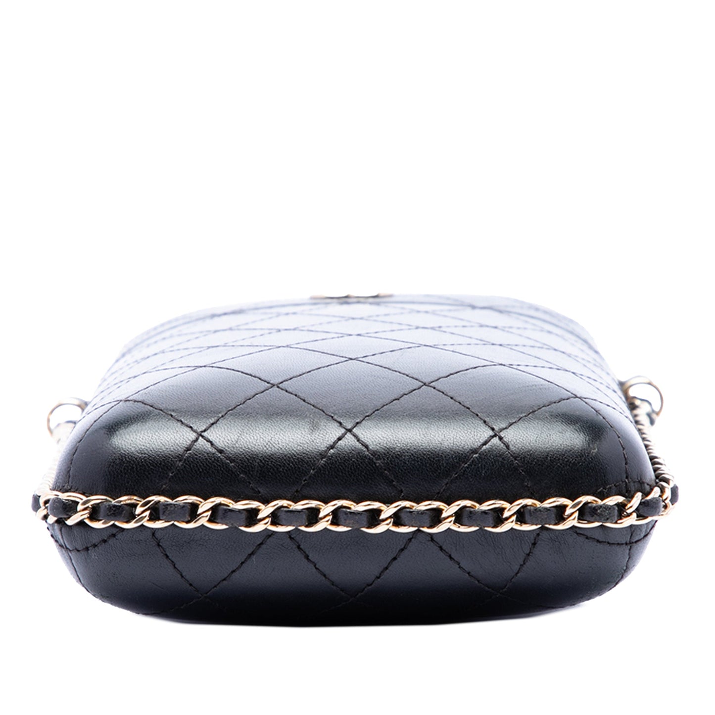 Chanel CC Quilted Lambskin Chain Around Phone Holder