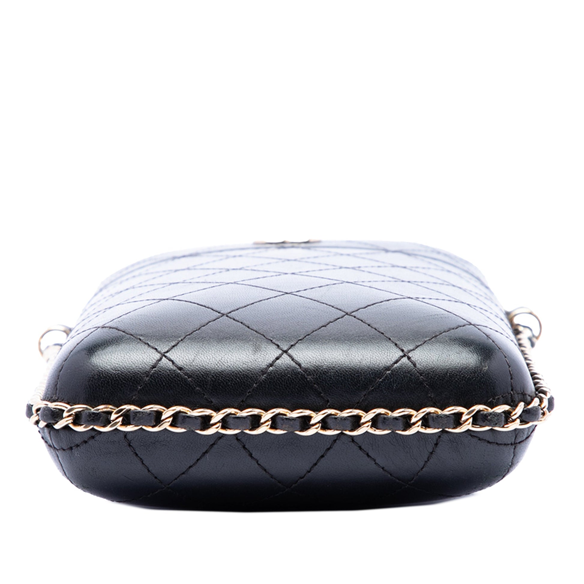 Chanel CC Quilted Lambskin Chain Around Phone Holder