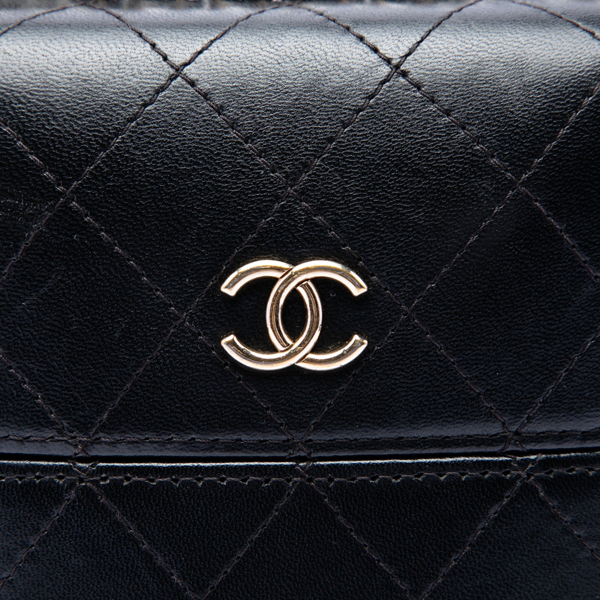 Chanel CC Quilted Lambskin Chain Around Phone Holder