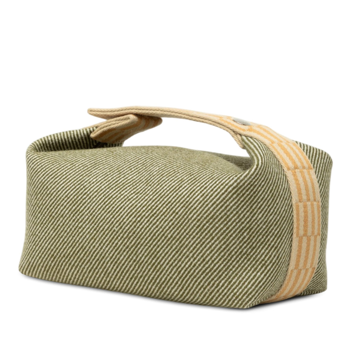 Hermès Small Wool Bride A Brac H Natte Case — Green