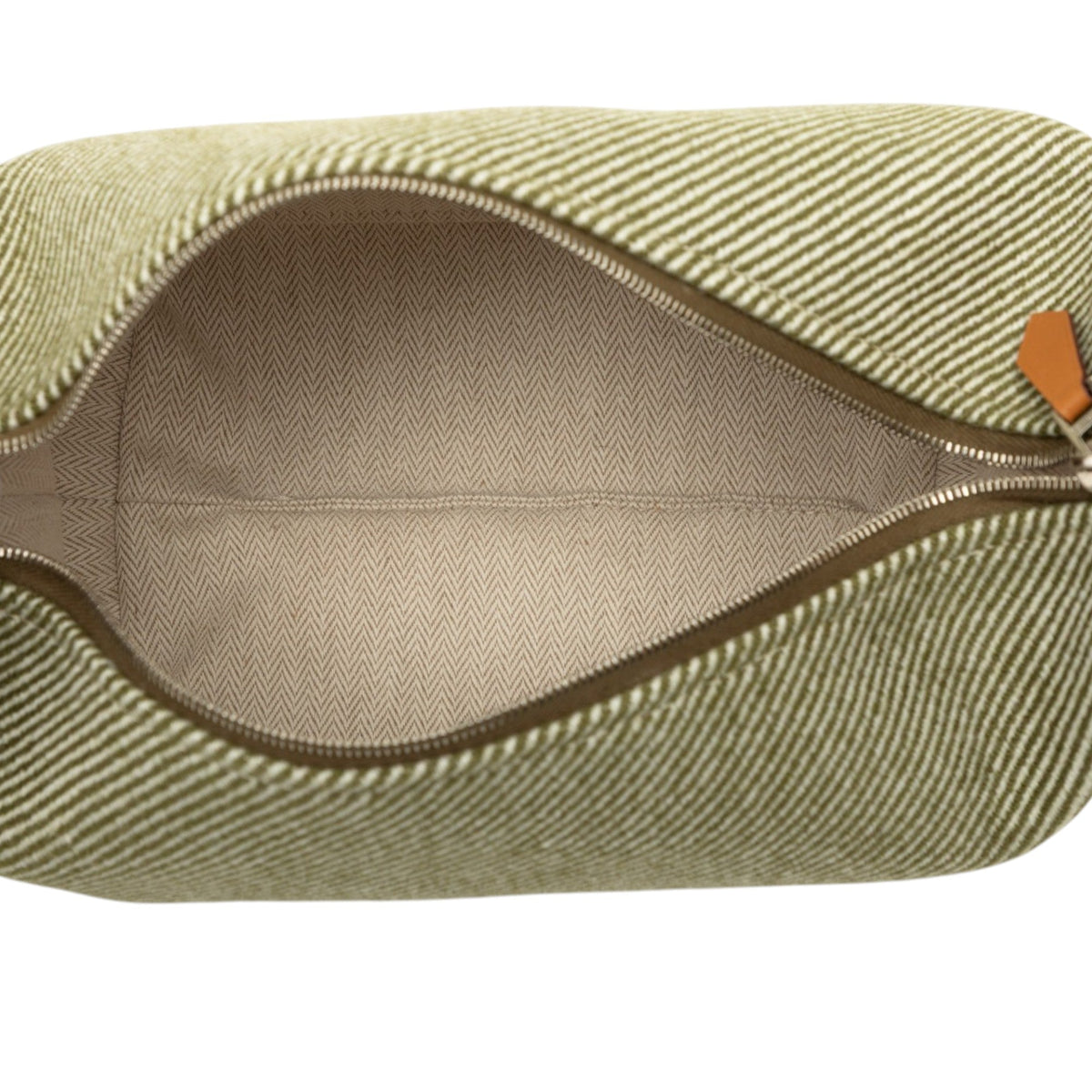 Hermès Small Wool Bride A Brac H Natte Case — Green