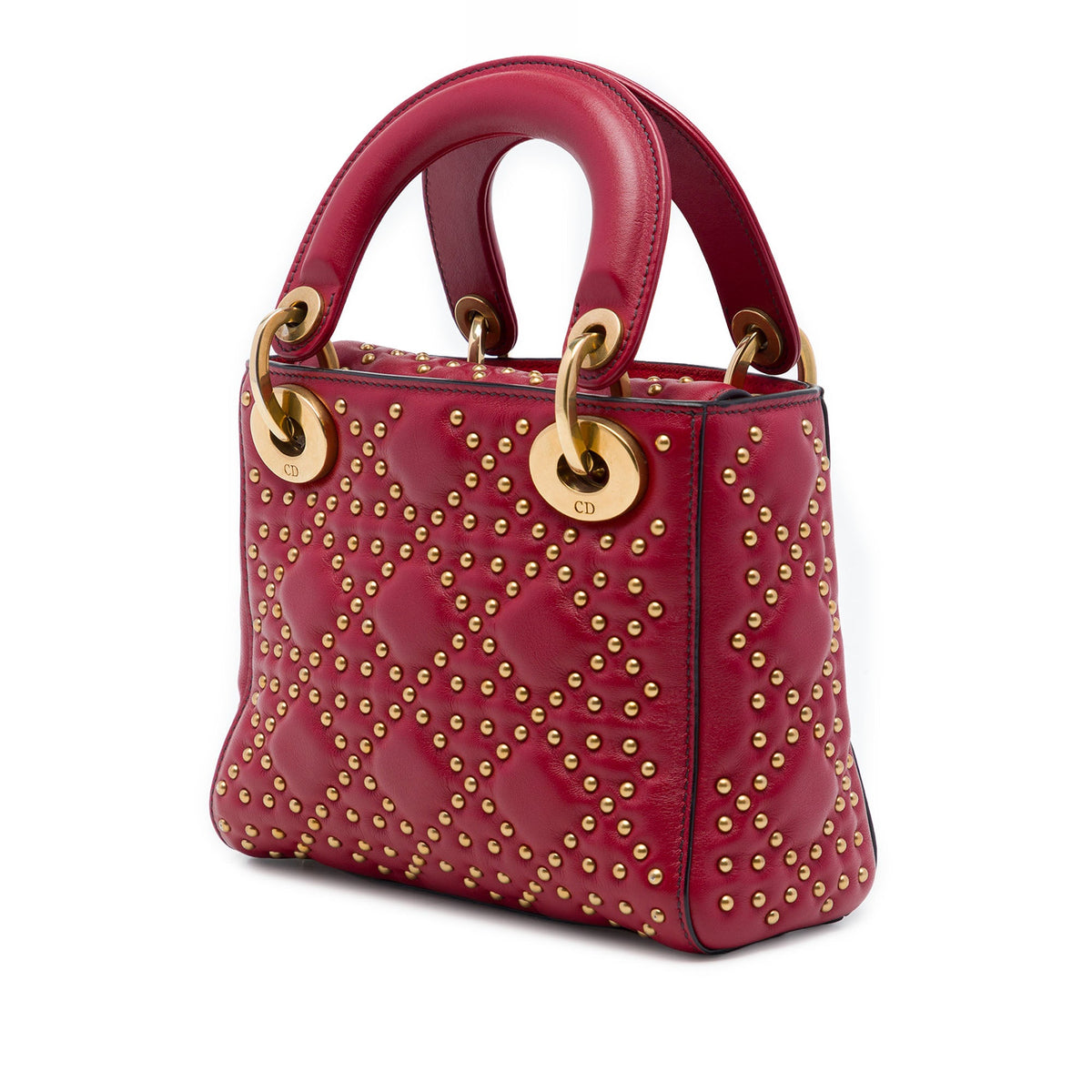 Dior Mini Lambskin Cannage Studded Supple Lady Dior