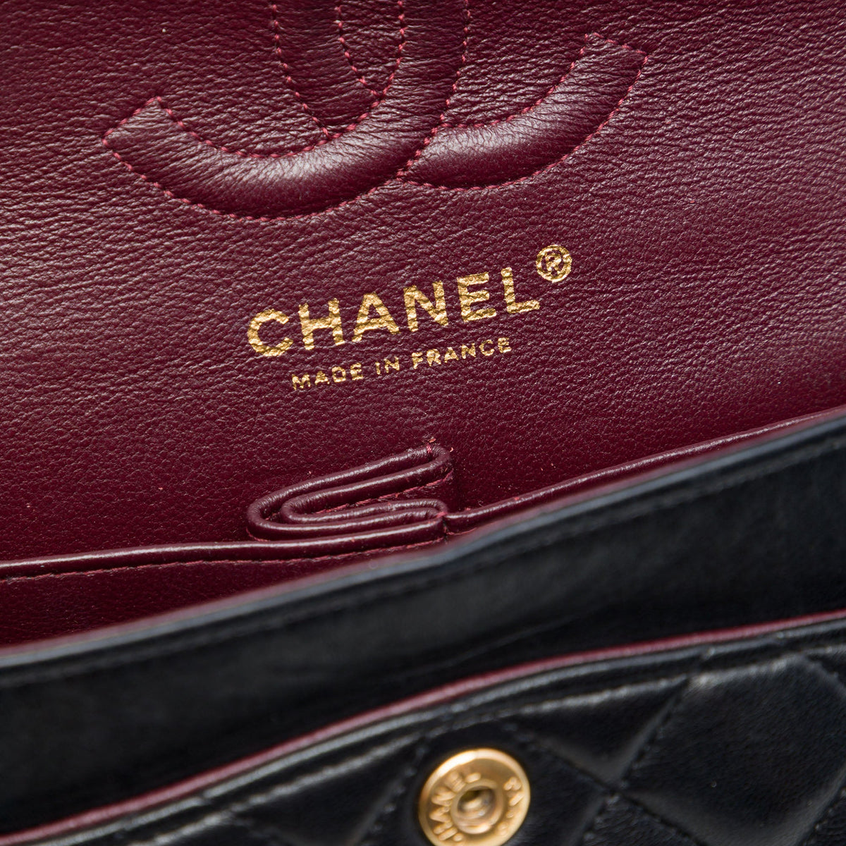 Chanel Medium Classic Lambskin Double Flap — Black