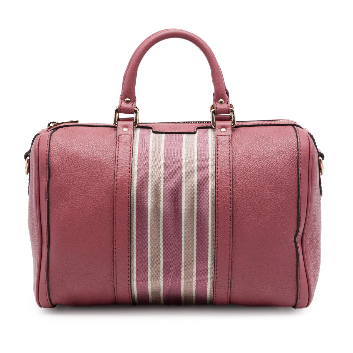 Gucci Medium Calfskin Web Joy Boston Bag — Pink