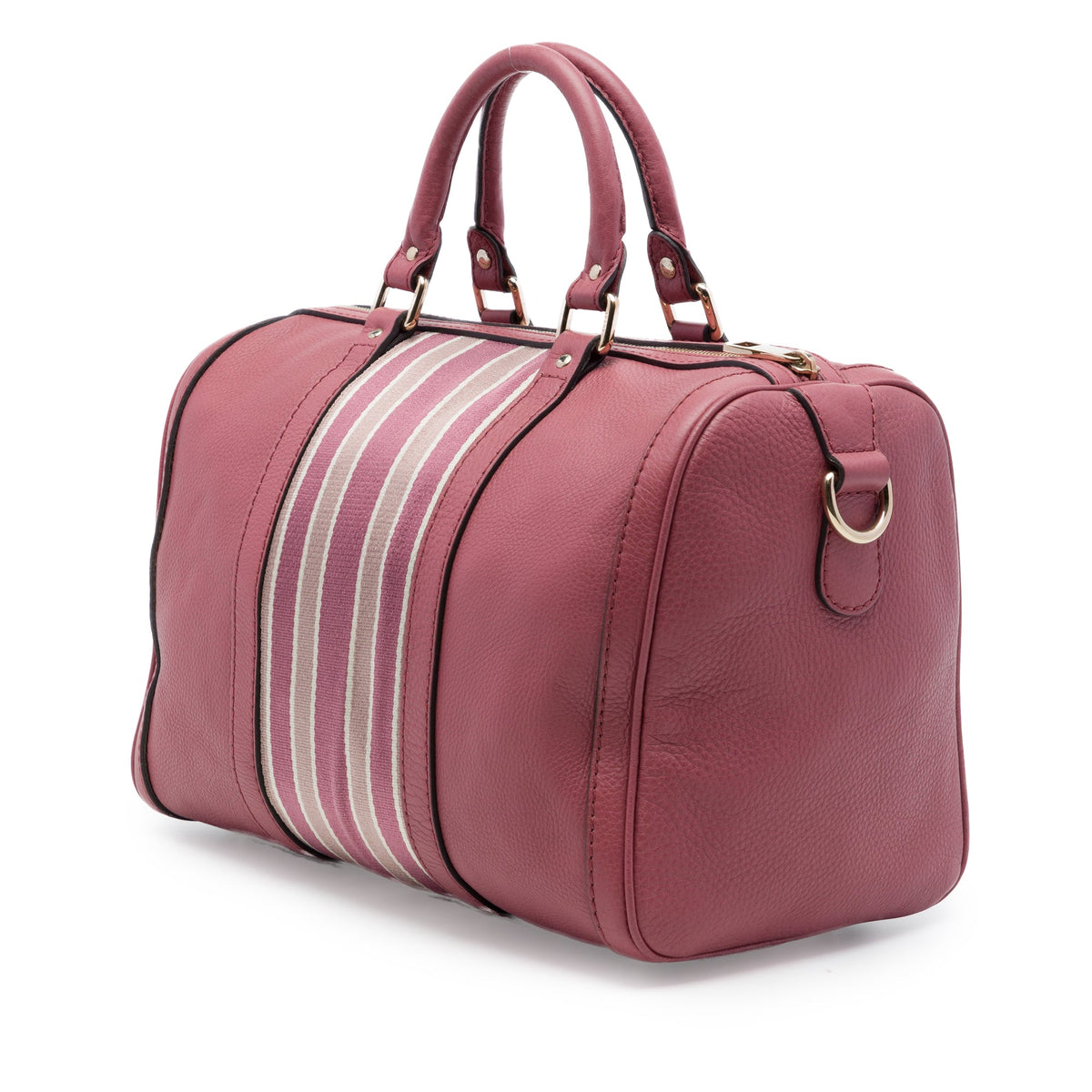 Gucci Medium Calfskin Web Joy Boston Bag — Pink