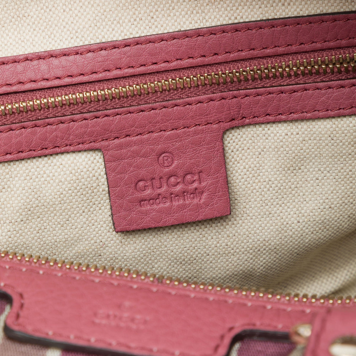 Gucci Medium Calfskin Web Joy Boston Bag — Pink
