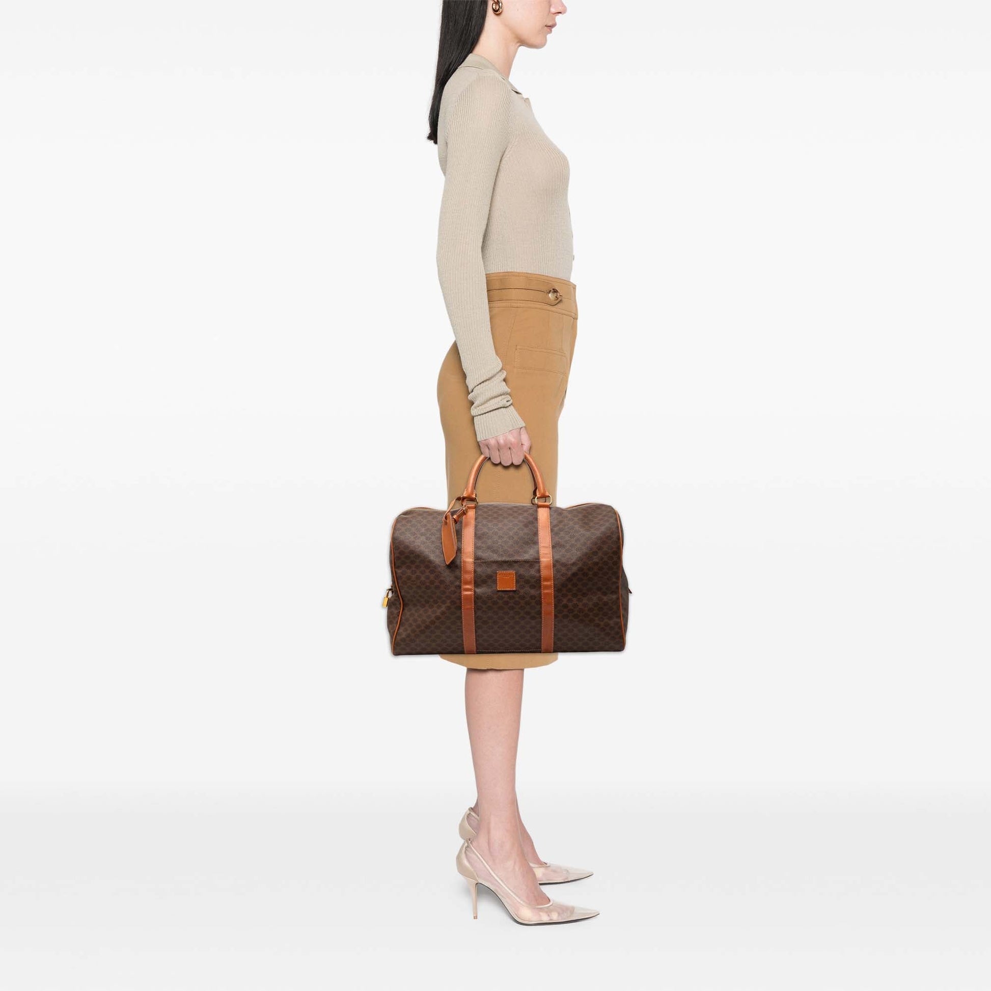 Celine Macadam Coated Canvas Travel Bag