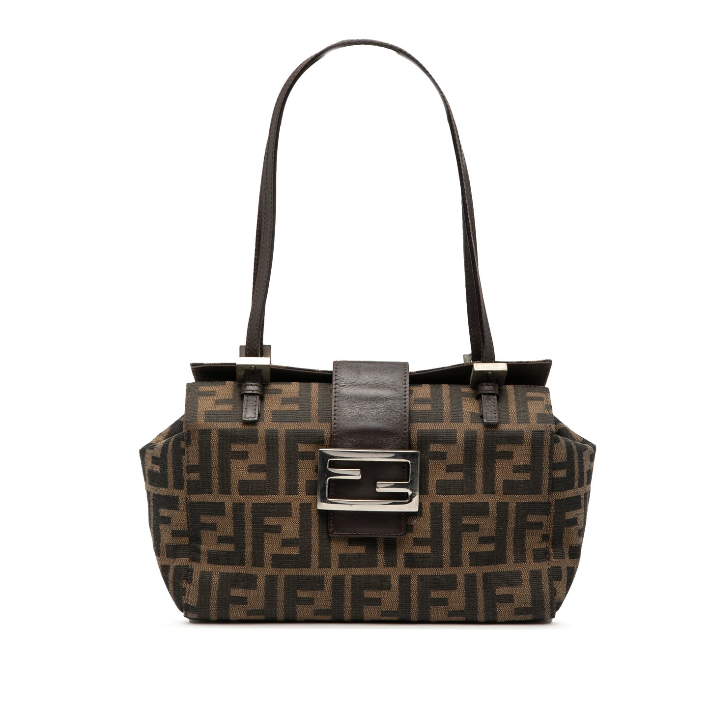 Fendi Zucca Canvas Bento Box Shoulder Bag