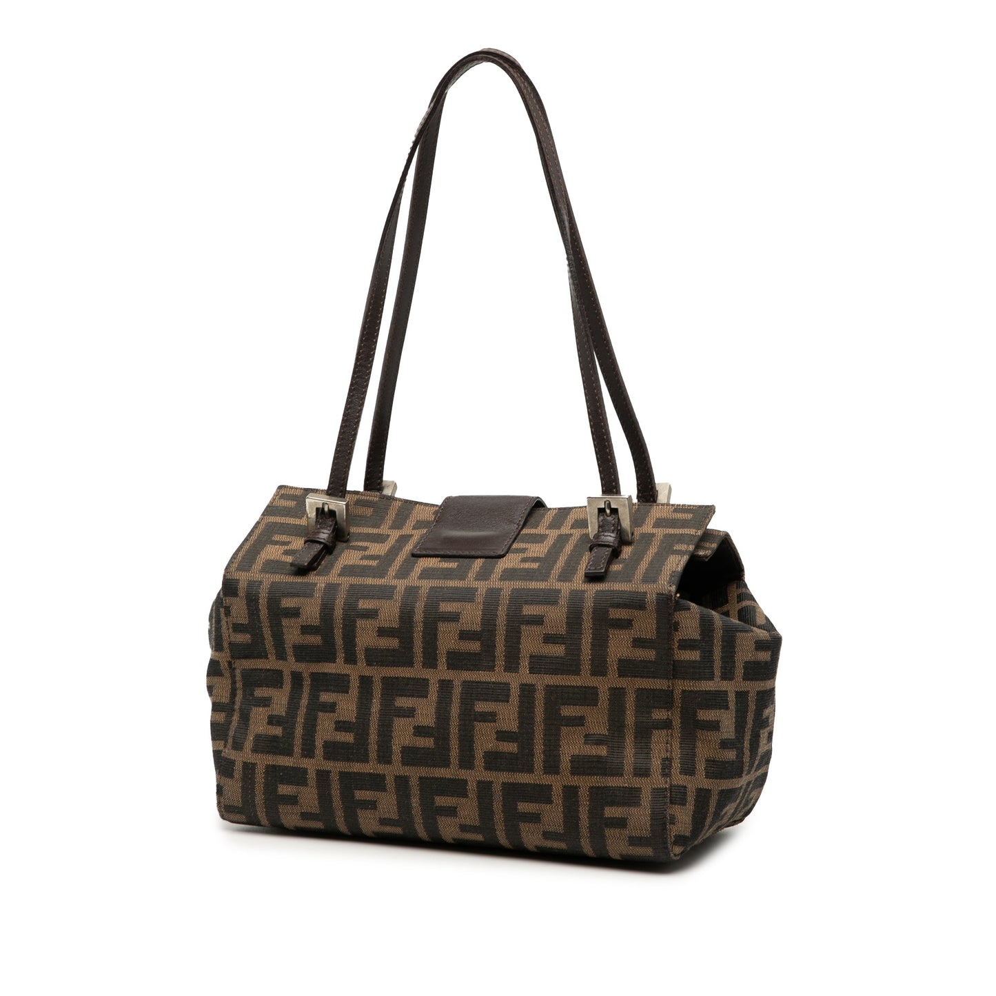Fendi Zucca Canvas Bento Box Shoulder Bag
