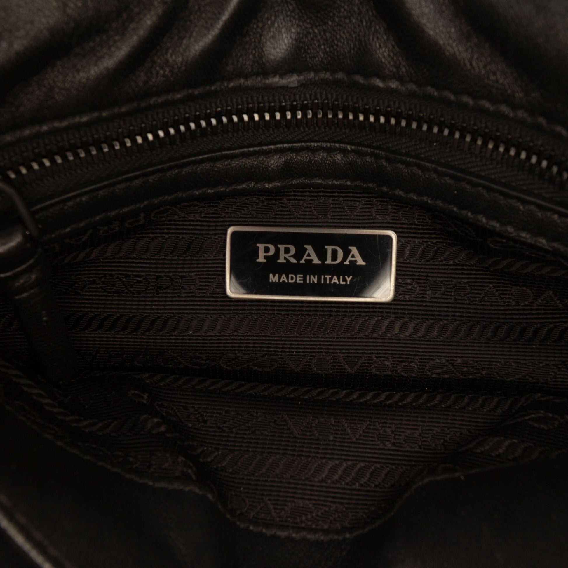 Prada Small Nappa Triangle Stitched Spectrum Flap