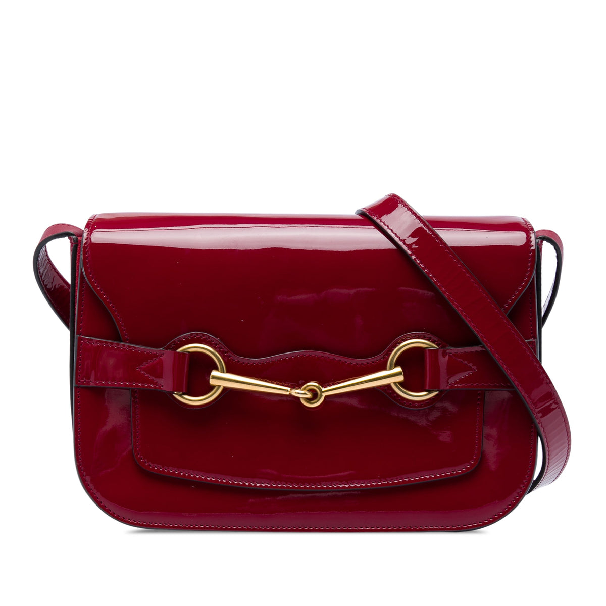 Gucci Patent Bright Bit Flap Crossbody