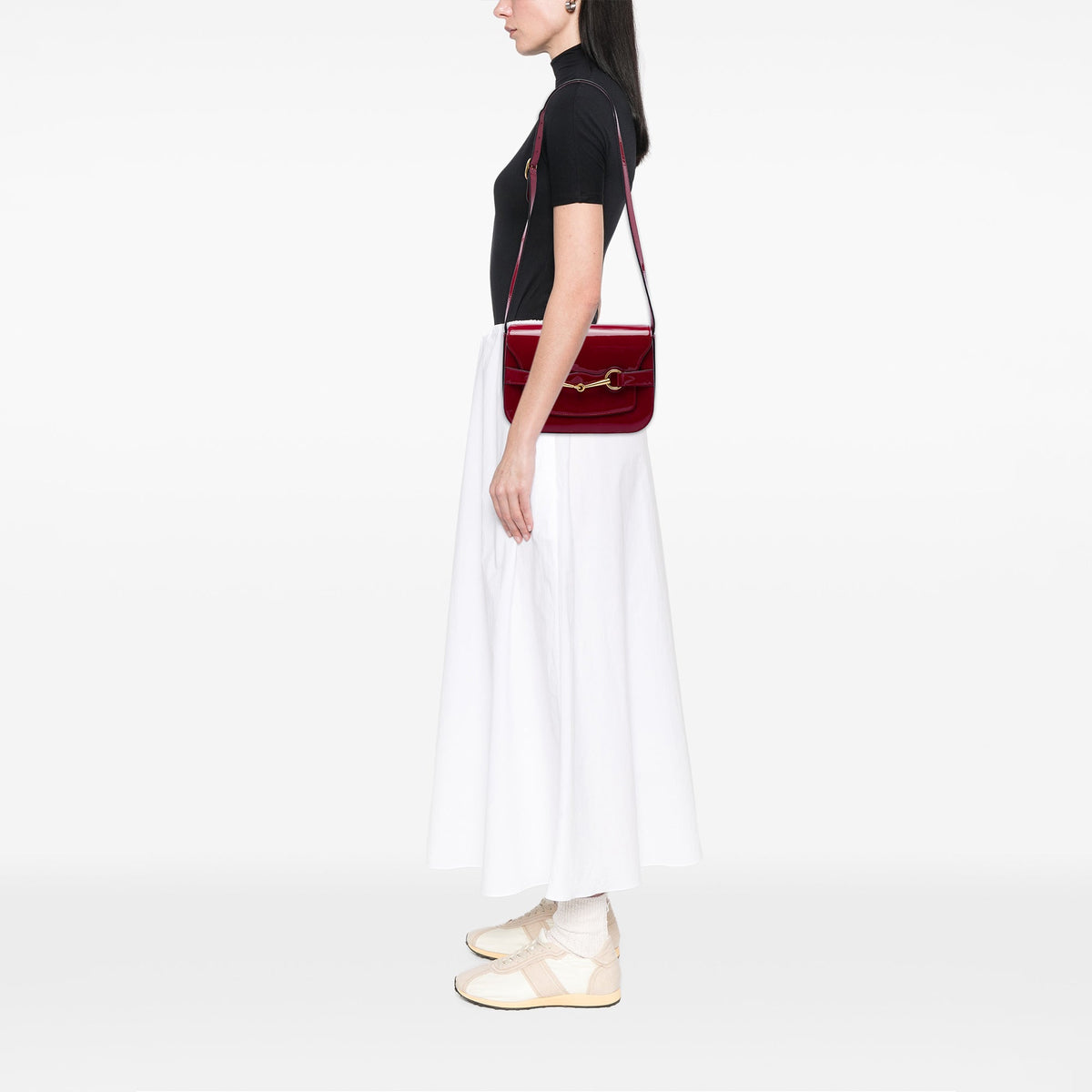 Gucci Patent Bright Bit Flap Crossbody