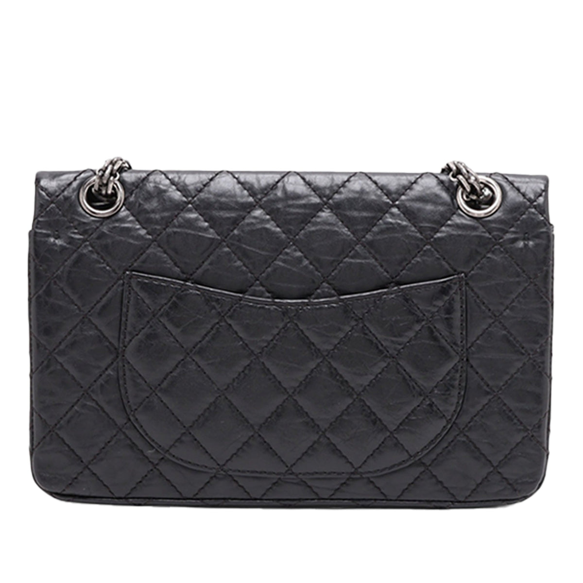 Chanel Quilted Aged Calfskin Reissue 2.55 Double Flap 228 — Black