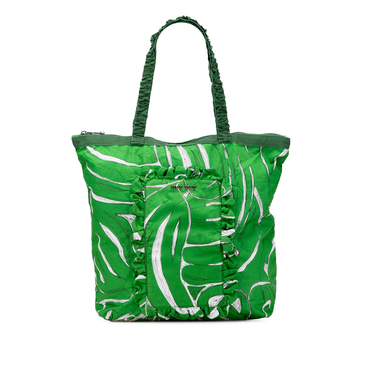Miu Miu Canvas Printed Ivy Tote