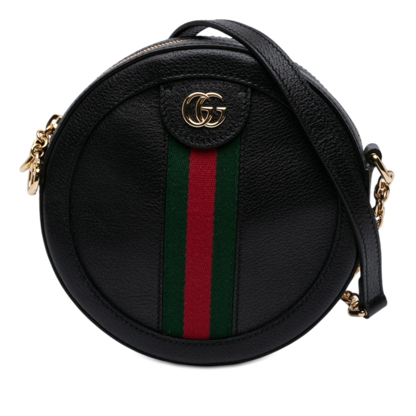 Gucci Mini Leather Ophidia Round Crossbody